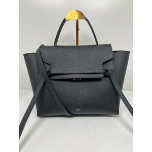 CELINE Belt Bag Shoulder Bag Nano Black Leather